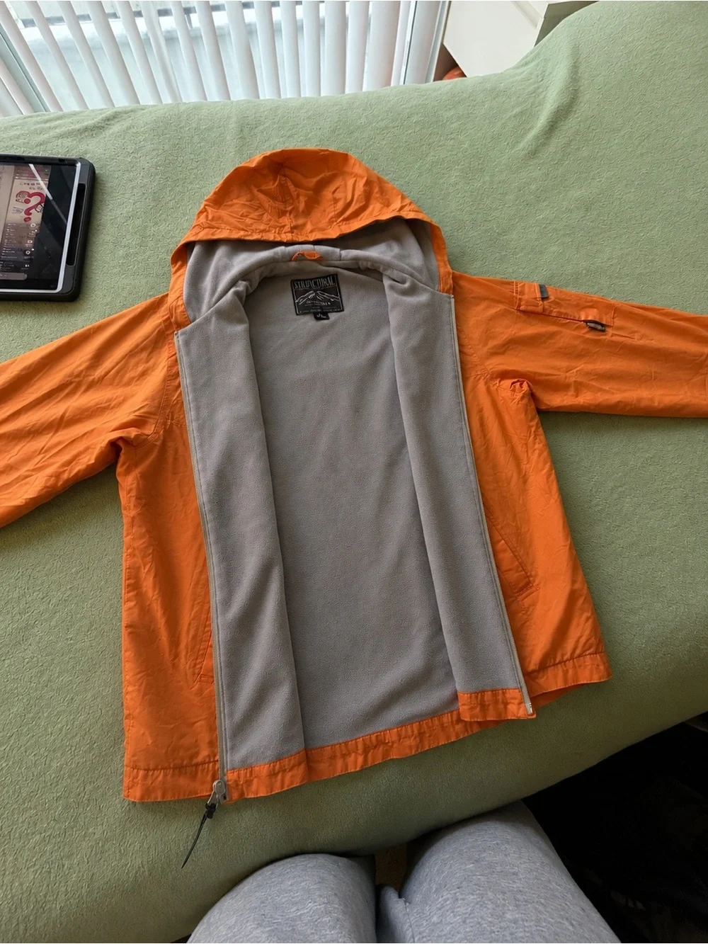Pacific Trail Orange Hooded Fleece-Lined Jacket
